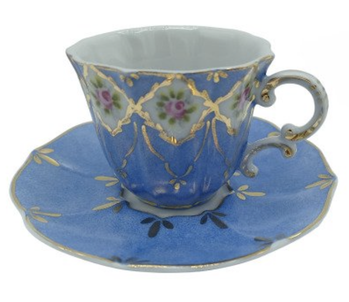 Tazzina porcellana Limoges Francia_viola_91