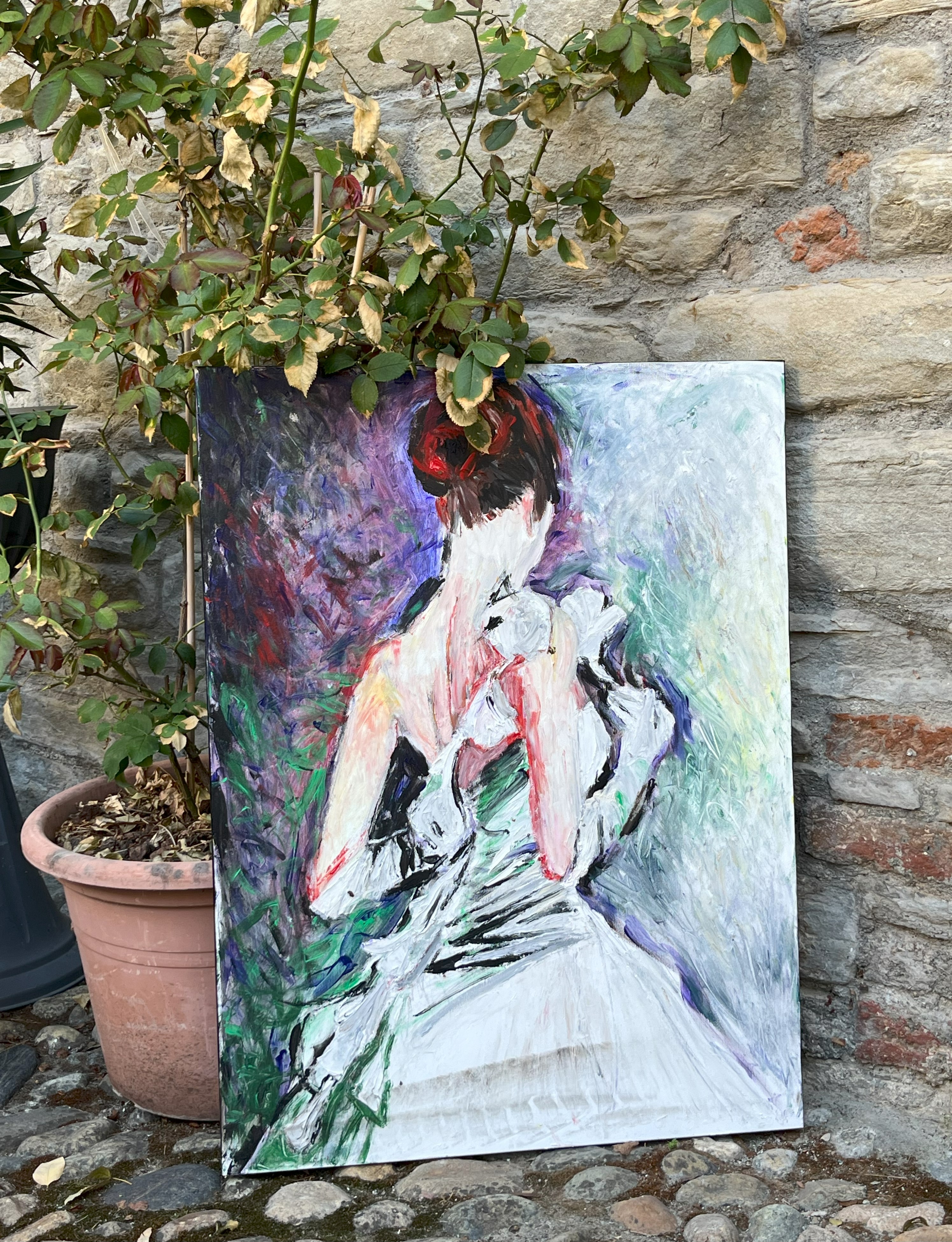 Dipinto Olio su tela - Sulle ali di un sogno - 33.23